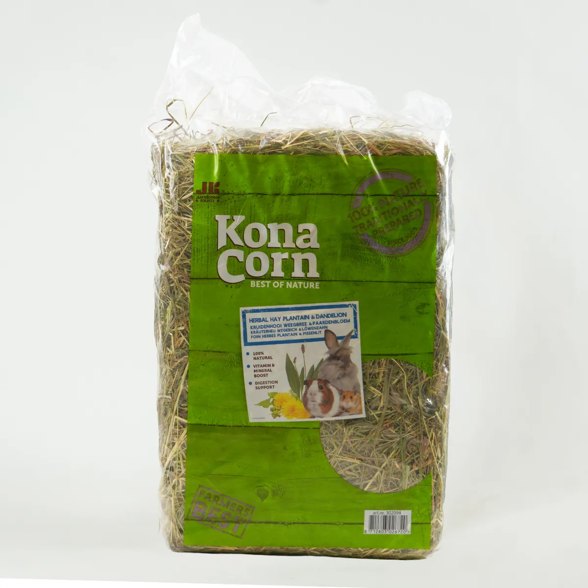 Jouw Konijn Originals KonaCorn weegbree hooi paardenbloem
