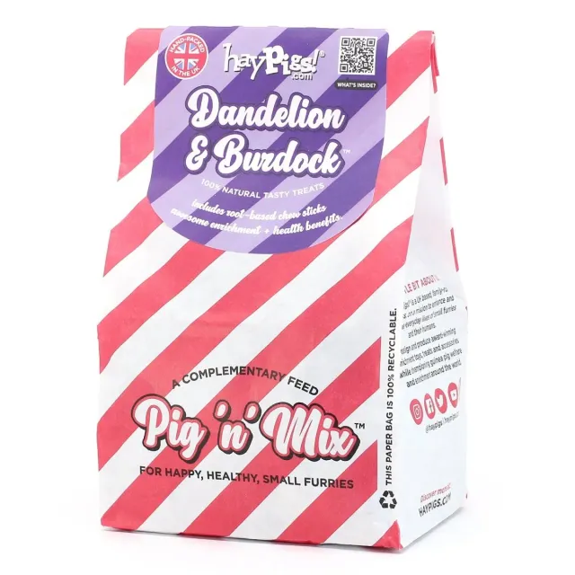 HayPigs Pig n Mix Dandelion & Burdock snackmix 150g vezelrijk