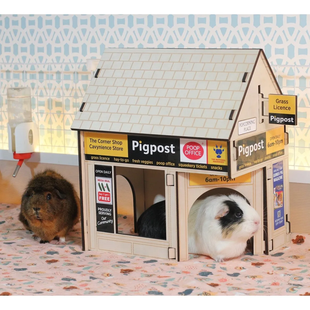 HayPigs Village Groundhog Inn Corner Shop schuilhuisjes 2-pack