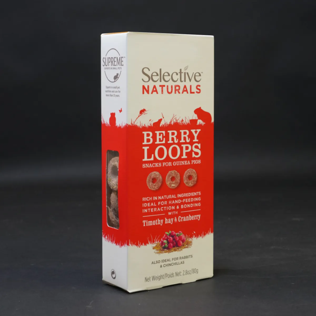 Jouw Cavia Naturals berry loops snack vezelrijk