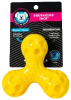 Natures Instinct Large Squeaker Jack hondenspeelgoed rood-geel piep