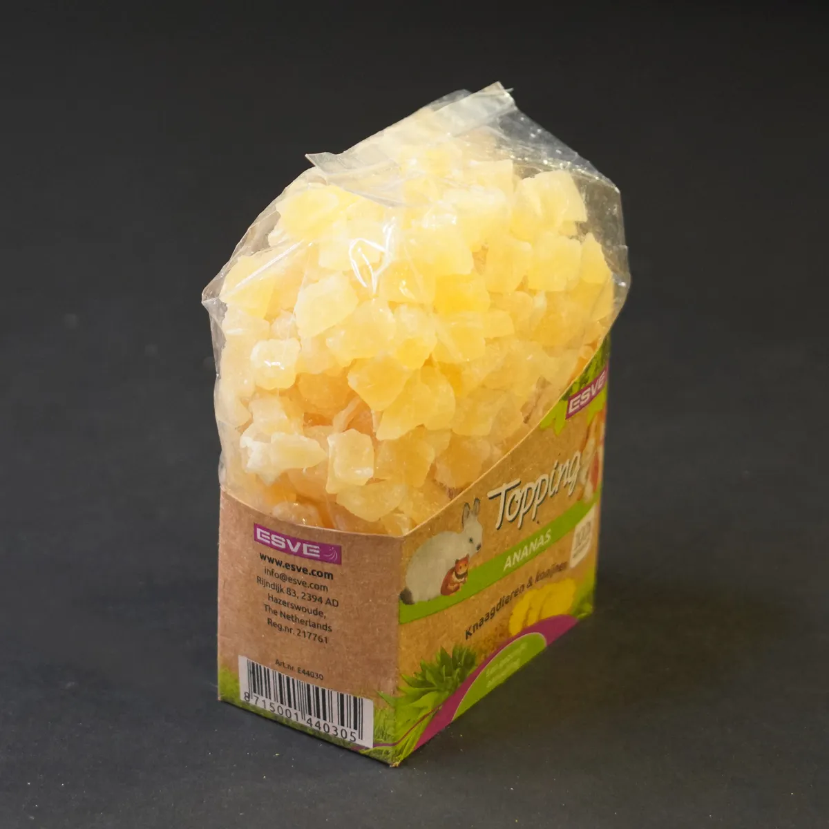 Jouw Cavia Ananas snack gedroogde blokjes vitamine C