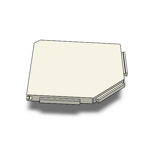 Niborprints Modulair Grote Hoekplank 30x30cm honing