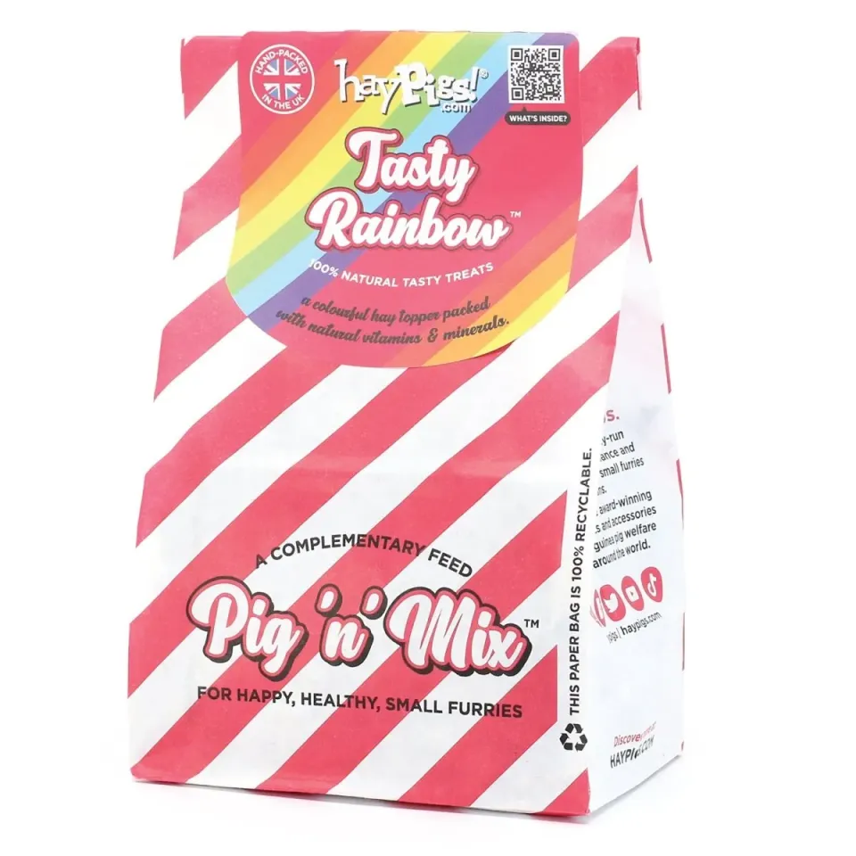 HayPigs Pig n Mix Tasty Rainbow snack 100g navulzak bloemen