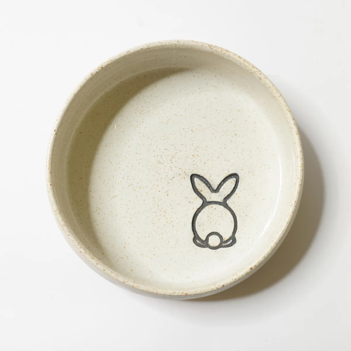 Jouw Konijn Originals Isabella eet- en drinkbak m wit gespikkeld