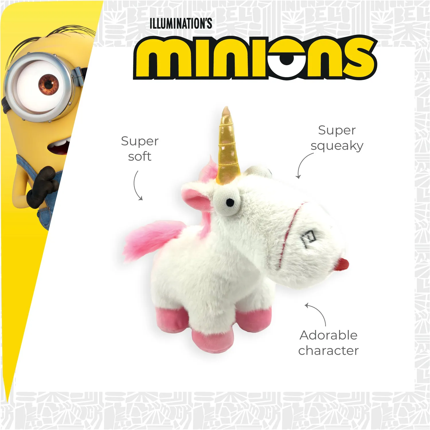Minion So Fluffy Unicorn hondenspeeltje pluche 20 cm pieper