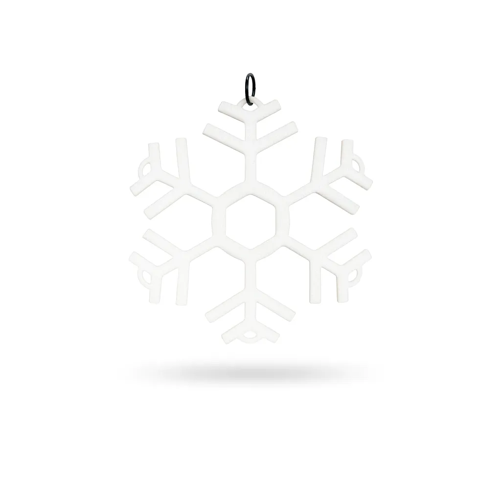Niborprints Sneeuwvlokken Decoratie wit set van 5 8 cm kerst