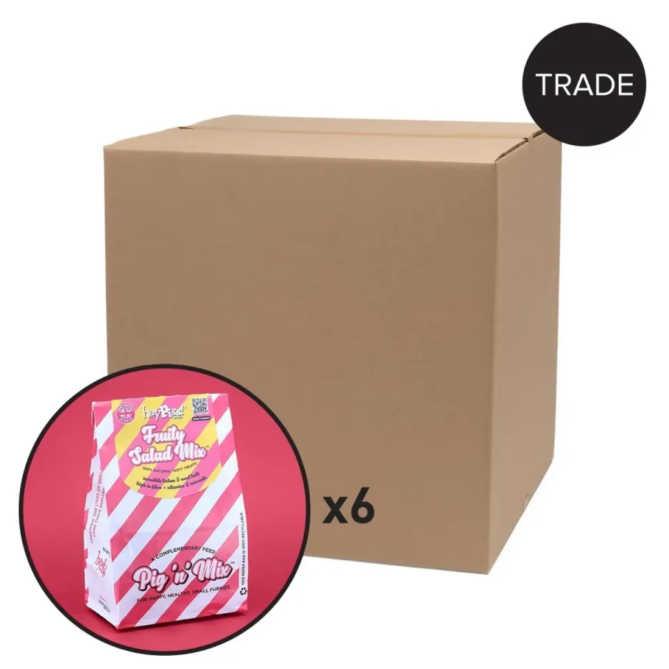 HayPigs Fruity Salad Mix snack 6x90g fruitbladeren