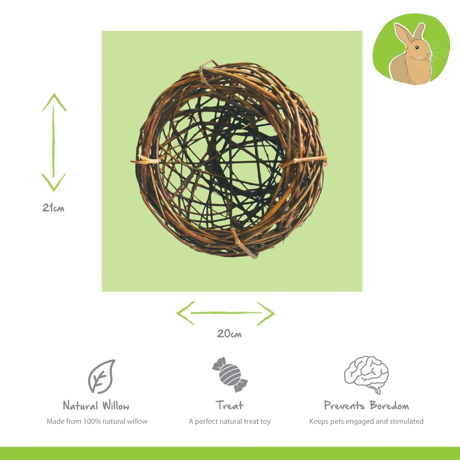 Nature First Willow Nest wilgennest knaagdier 100% wilg knaag