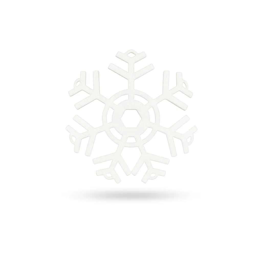 Niborprints Sneeuwvlokken Decoratie wit set van 5 8 cm kerst