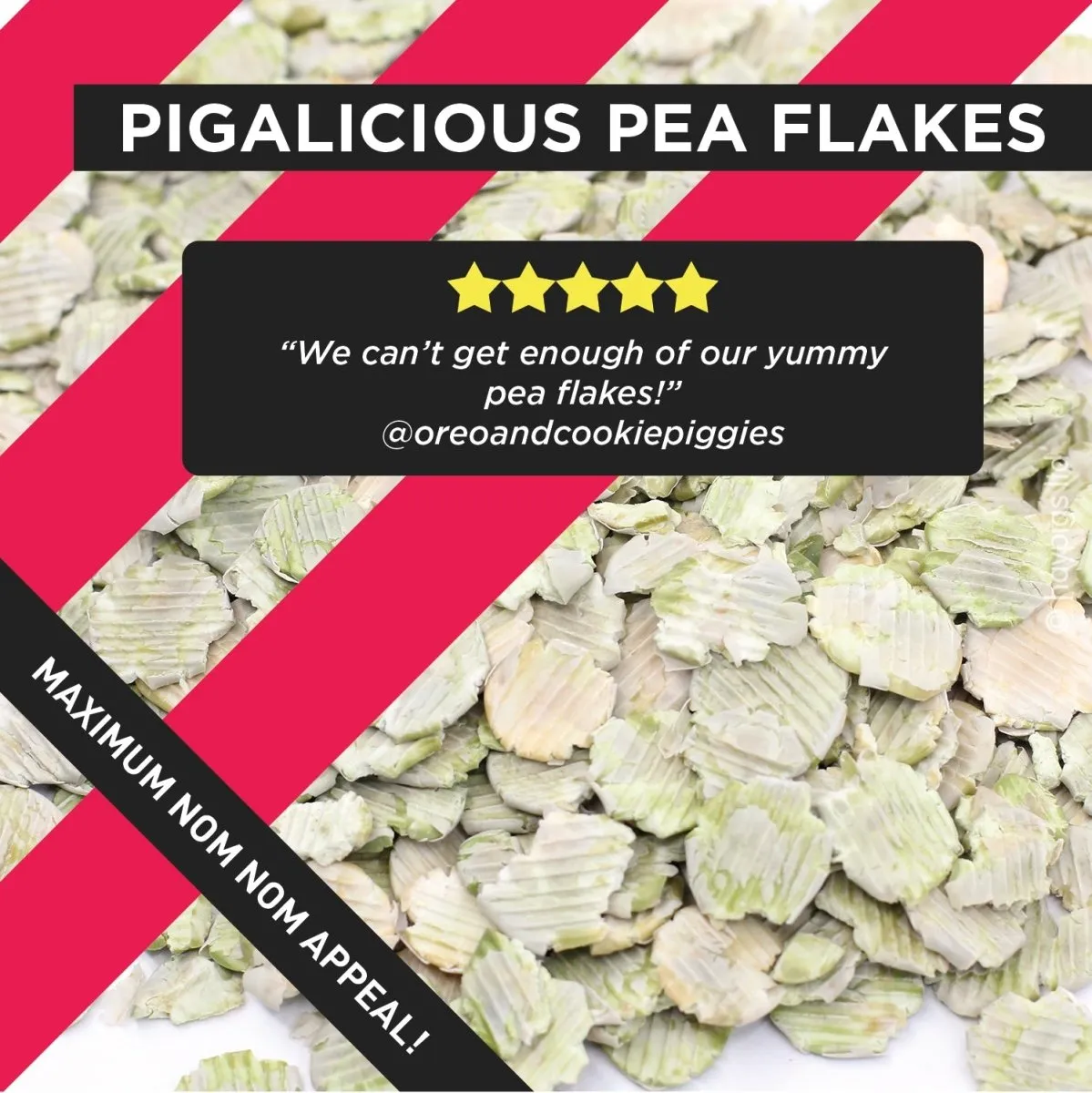HayPigs Pigalicious Pea Flakes snack 300g bewaarpot