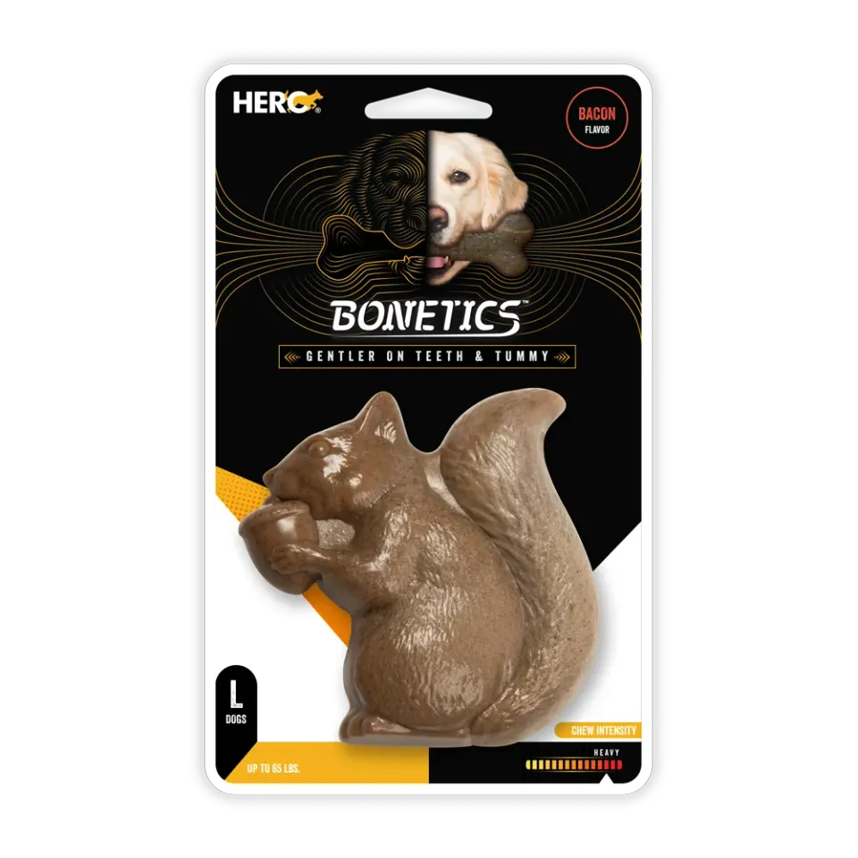 Hero Bonetics Squirrel kauwbot hond met houtmix