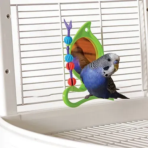 Jungle Mirror vogelspiegel speeltje met bel en kralen
