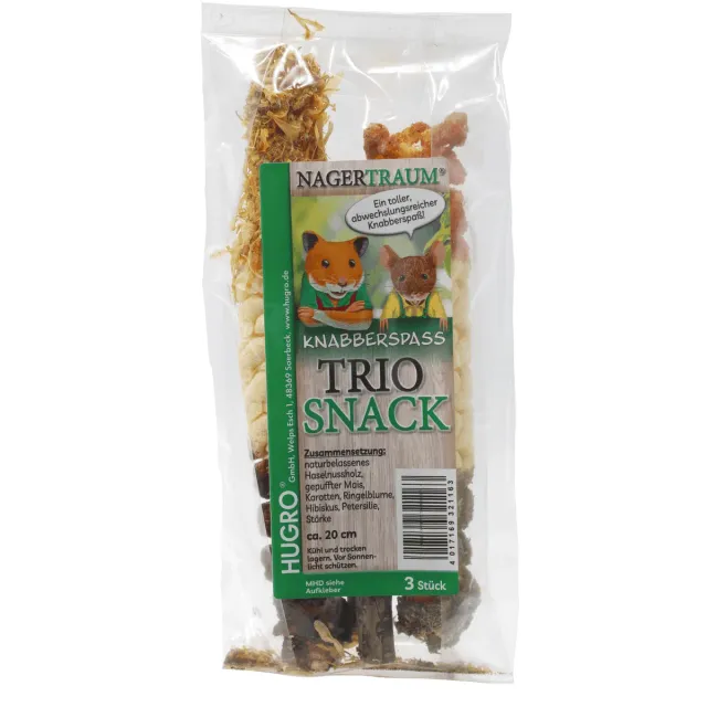 Bounty Paradise Trio-Snack knaagstick hazelaar 20 cm