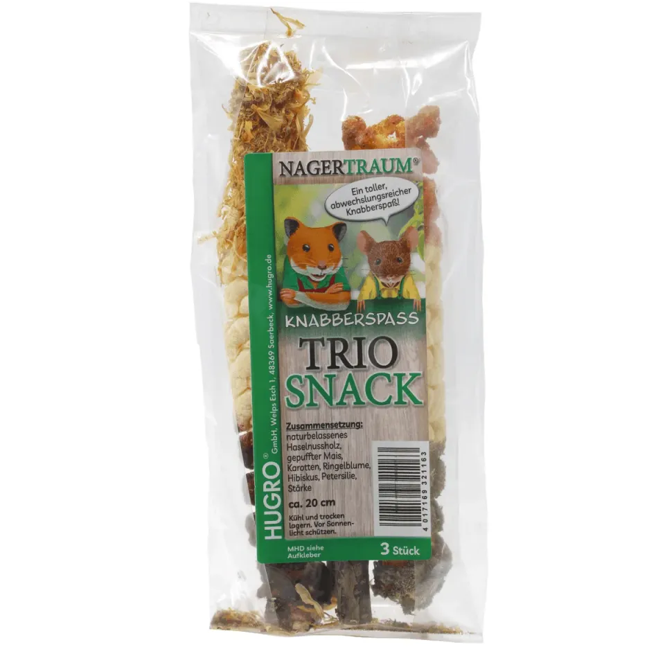 Bounty Paradise Trio-Snack knaagstick hazelaar 20 cm