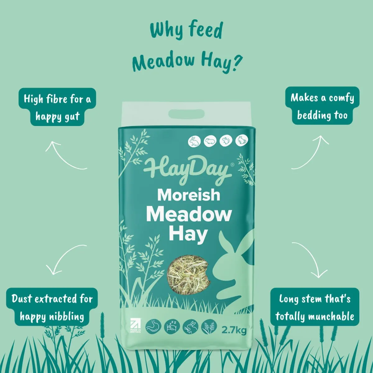 HayDay Moreish Meadow hooi 2,7 kg zacht weidehooi