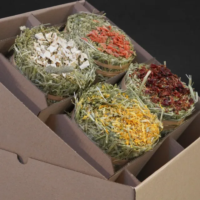 Jouw Cavia Hay Cake Box hooicake set van 2 knaagspeelgoed