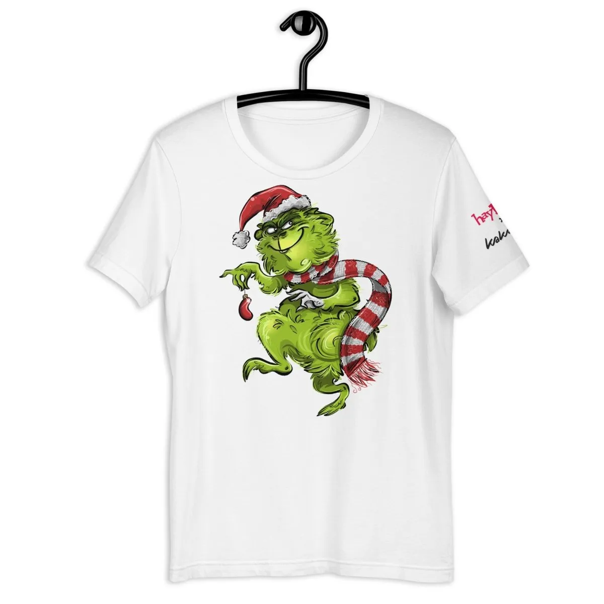 HayPigs The Green Grump T-shirt unisex kerst katoen