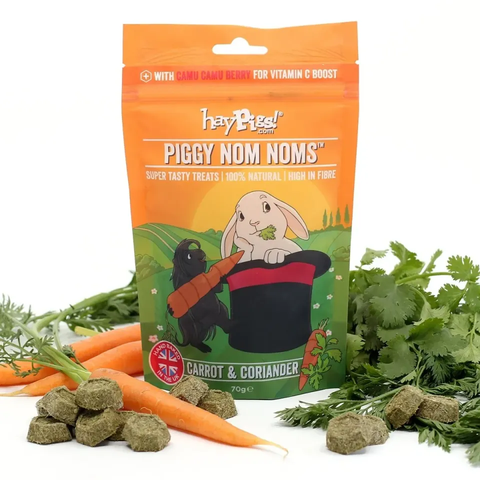 HayPigs Piggy Nom Noms snack wortel koriander 70g vezelrijk