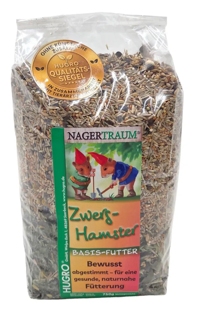 Hugro Basisfutter Dwerghamster voer zaden insecten