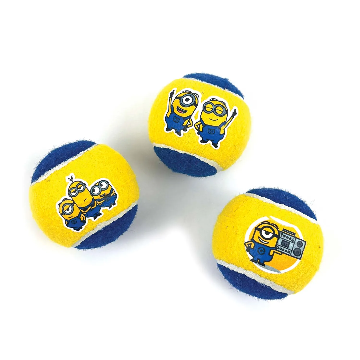 Nature First Minion tennisballen piep 3 stuks 6,5 cm