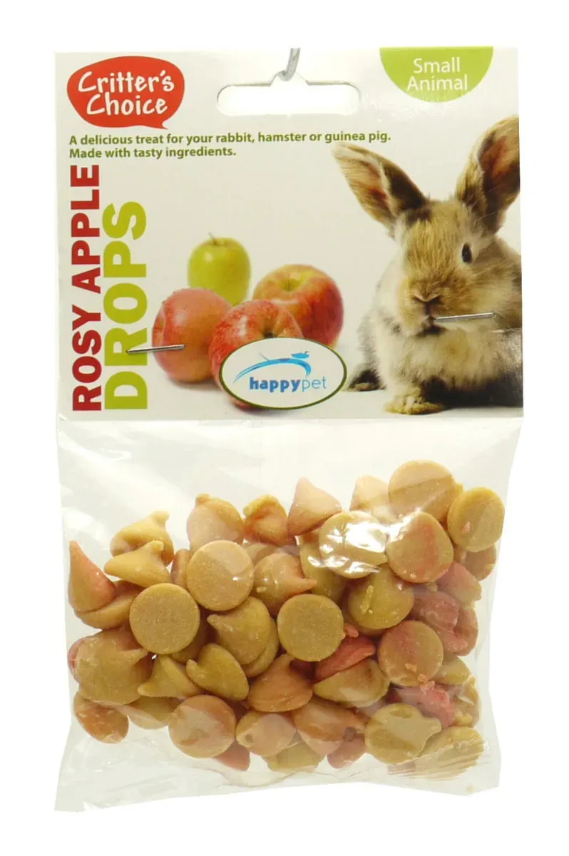 Critter's Choice Rosy Apple Drops knaagdiersnack 75g appel