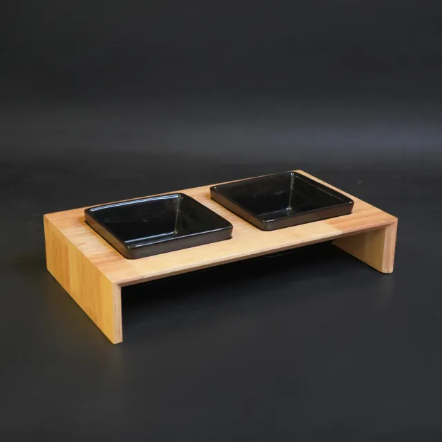 Jouw Cavia Food station M voerbak bamboe modern