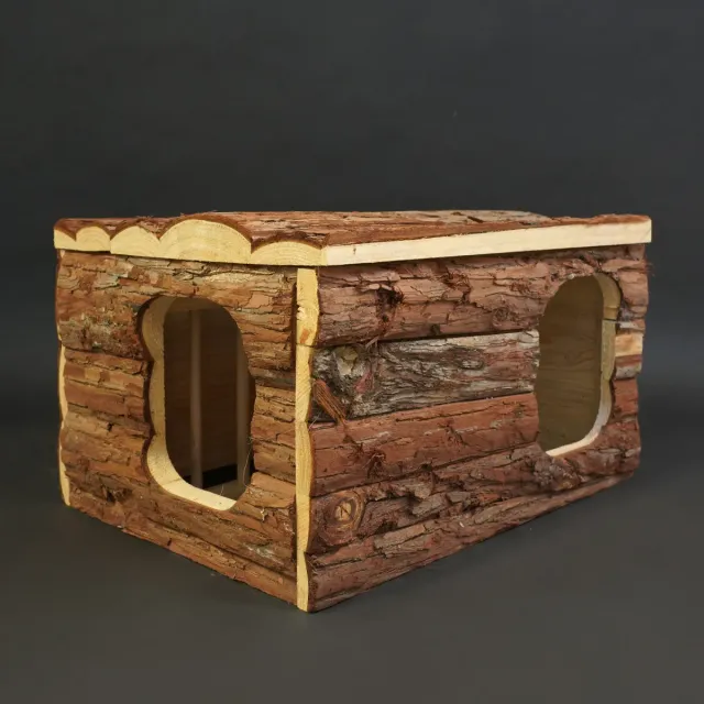 Jouw Cavia Hide Lodge schuilhuis hout met hooiruif