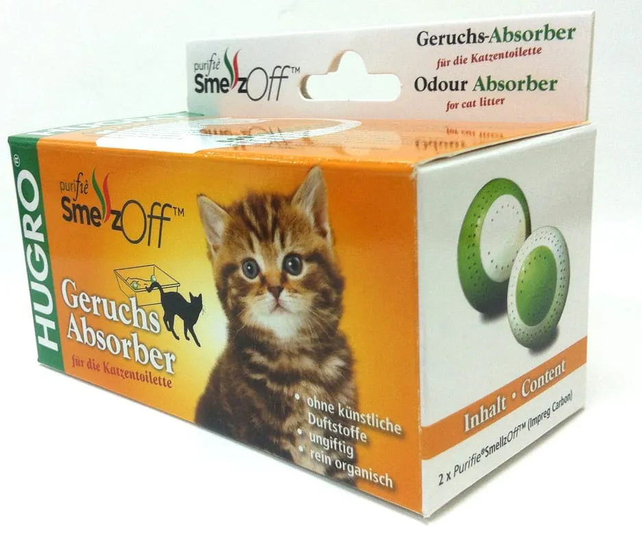SmellzOff Geurabsorber kattenbak 2 ballen actiefkool