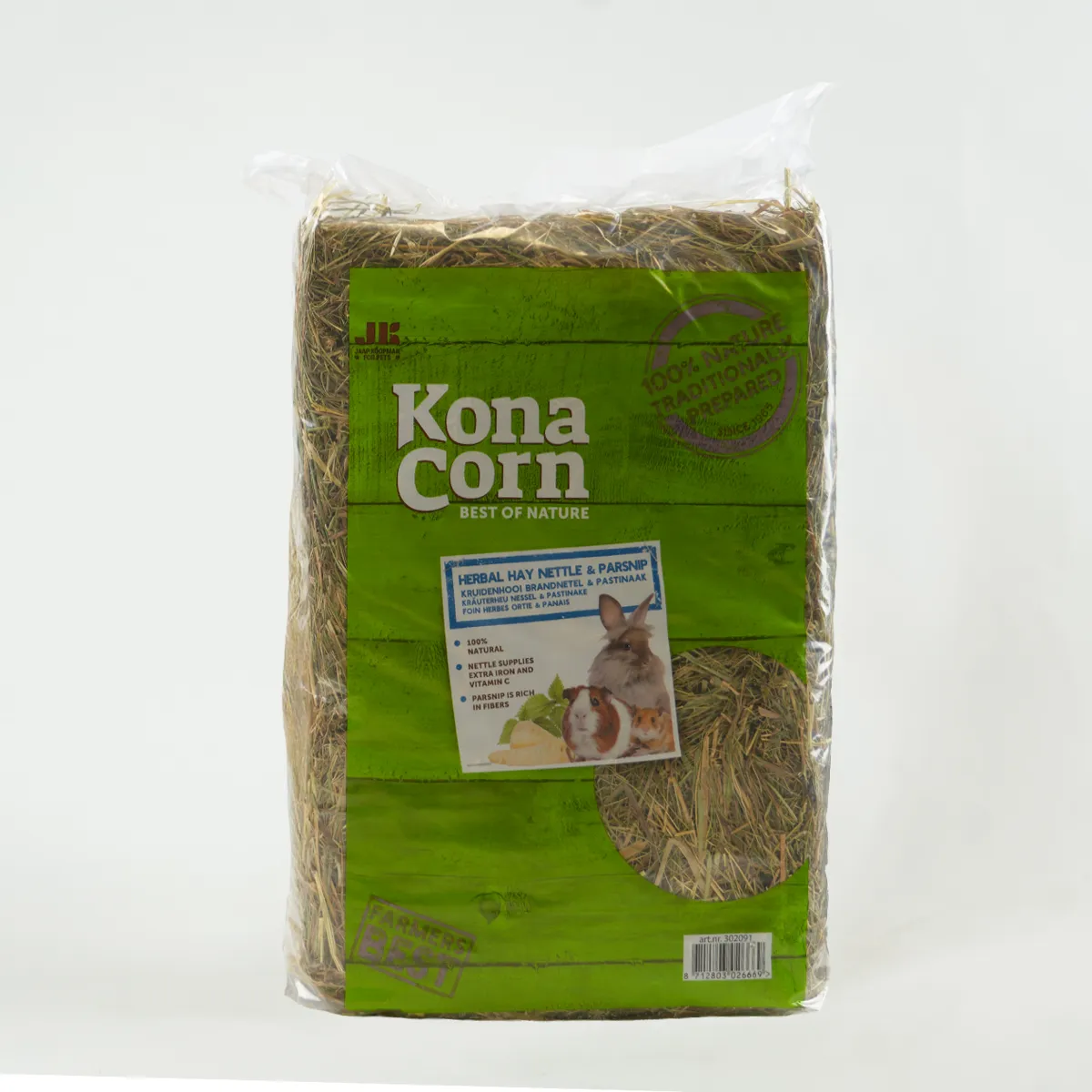 Jouw Konijn Originals KonaCorn kruidenhooi brandnetel pastinaak