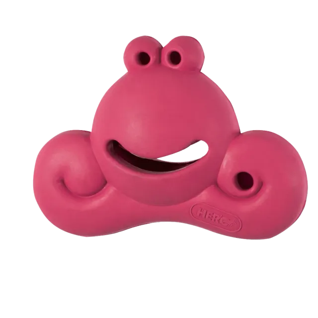 Natures Instinct Hero Puppy Ollie the Octopus hondenspeelgoed roze rubber