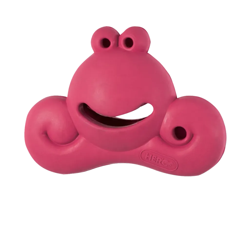 Natures Instinct Hero Puppy Ollie the Octopus hondenspeelgoed roze rubber