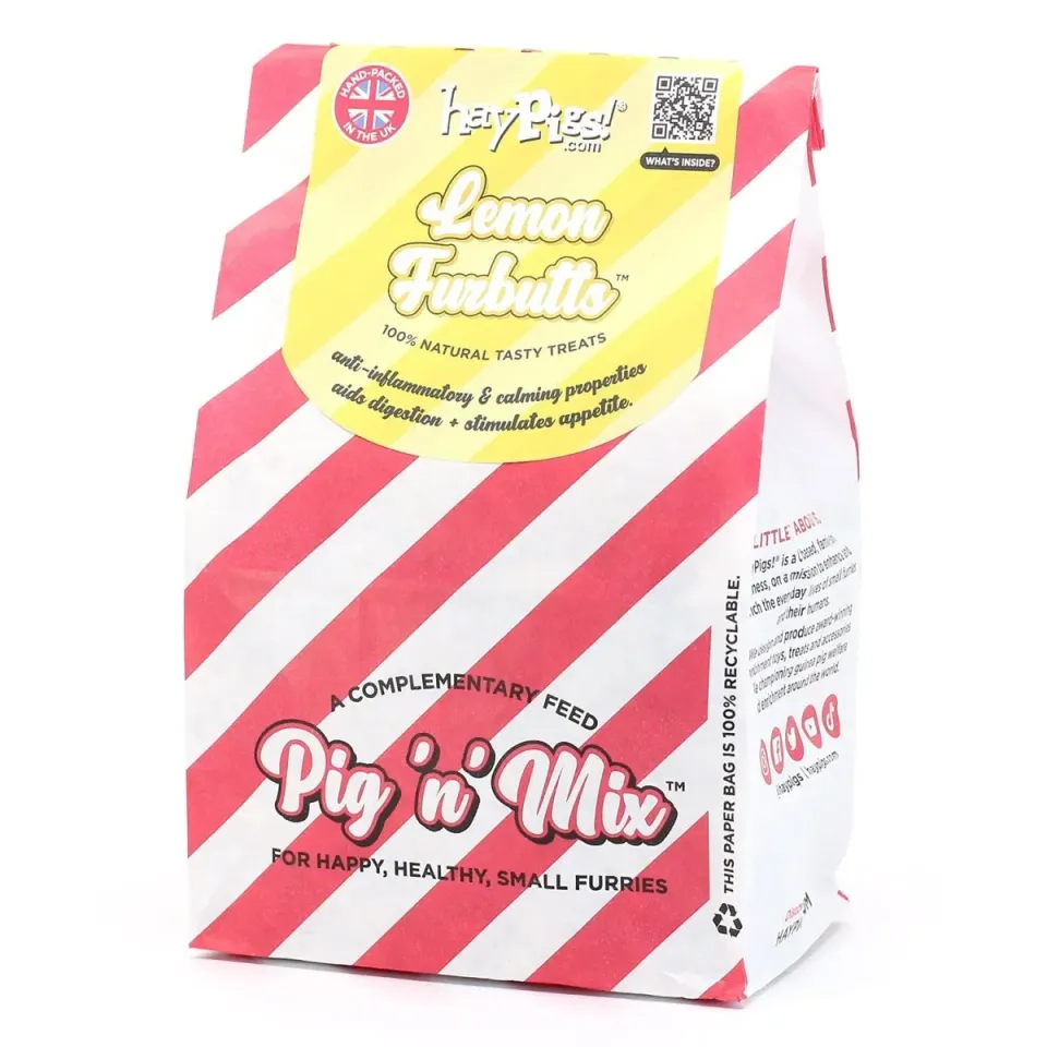 HayPigs Lemon Furbutts snack 90g citroen navulzak