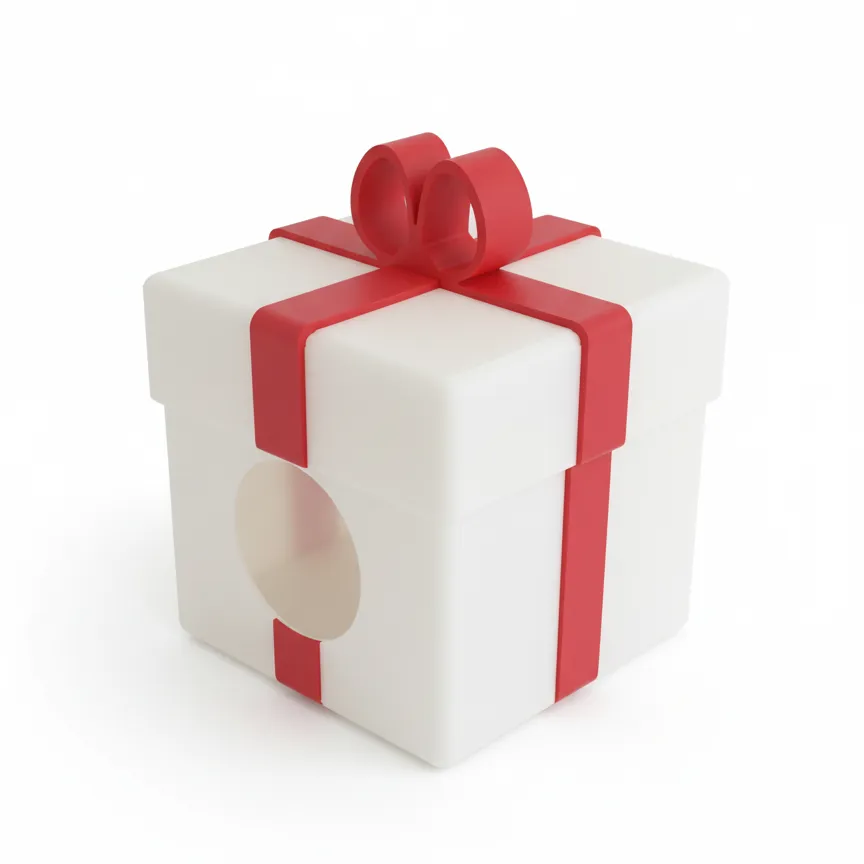 Niborprints cadeauhuis schuilhuis rood-goud 20cm