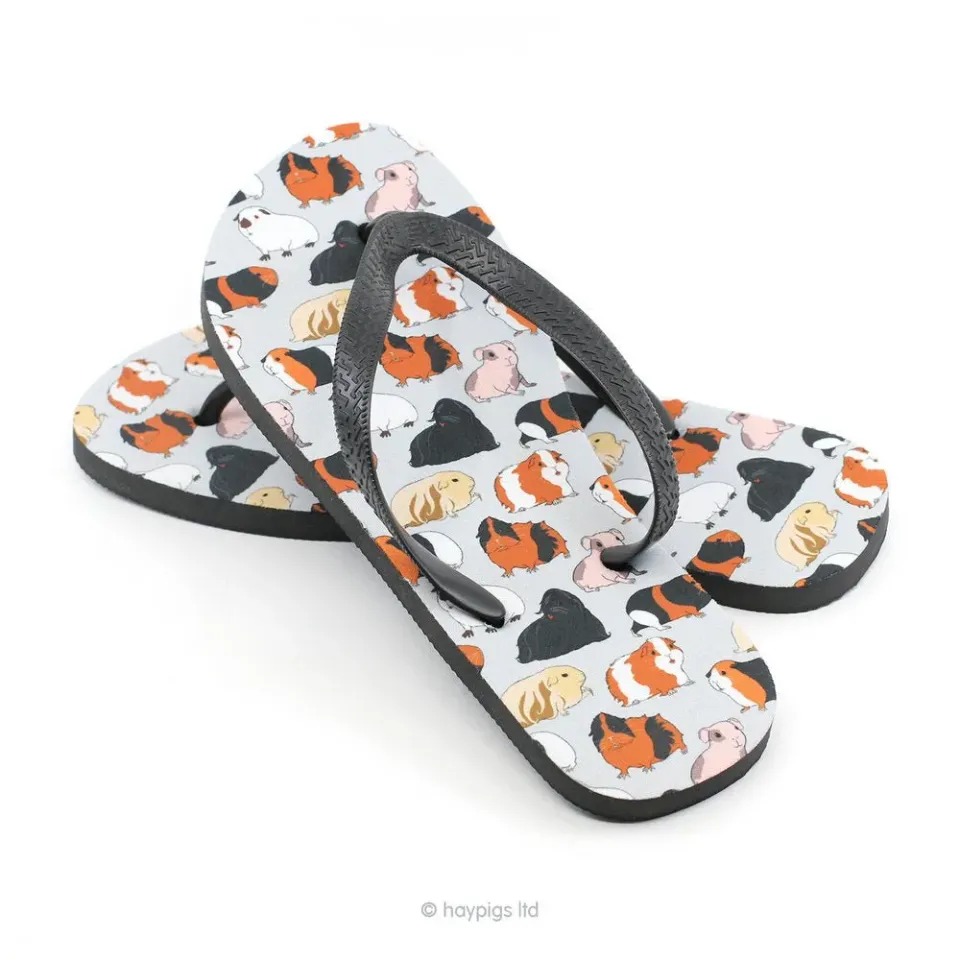 HayPigs Summer PigFest slippers cavia print medium