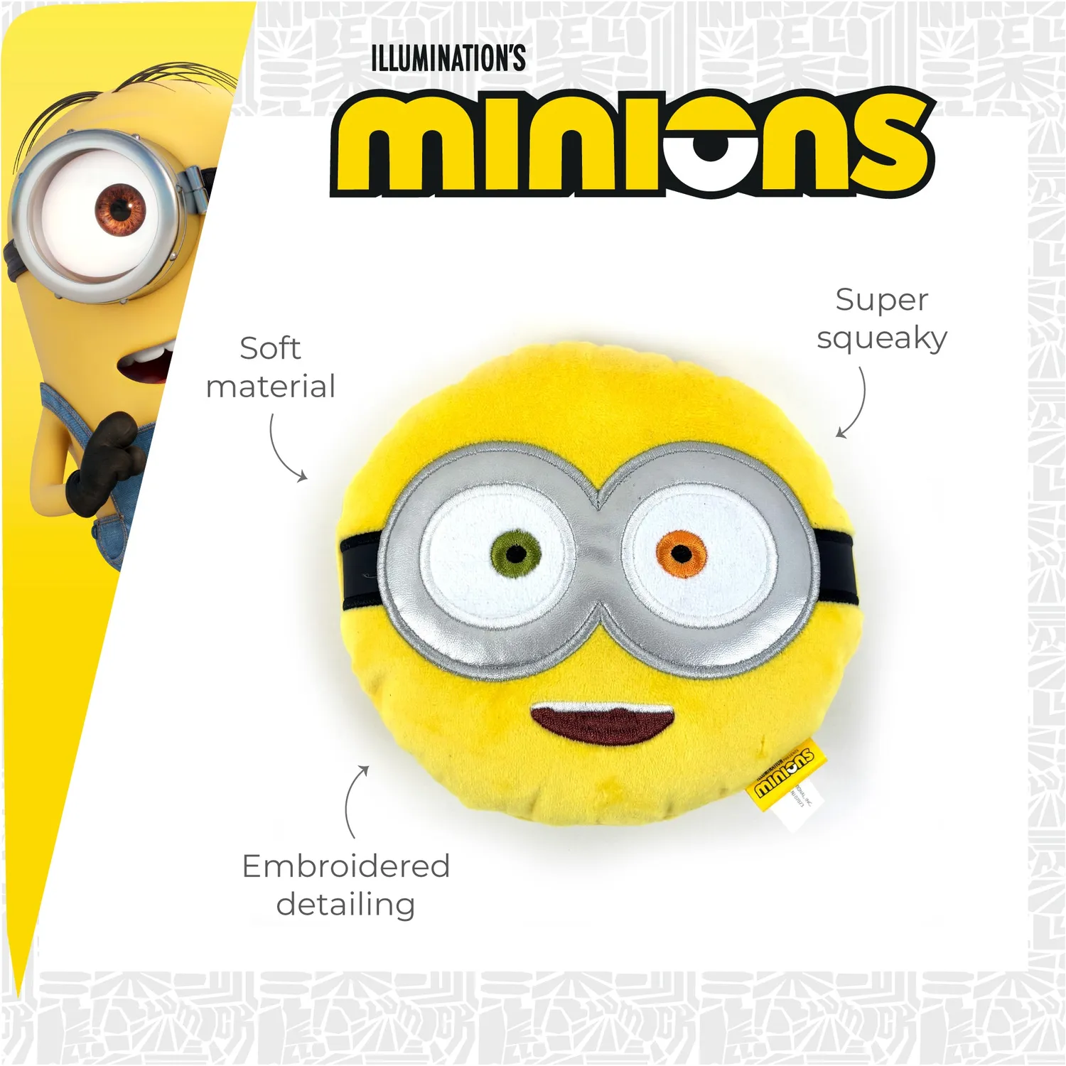Nature First Minion Squeaky Head Bob hondenspeelgoed piep