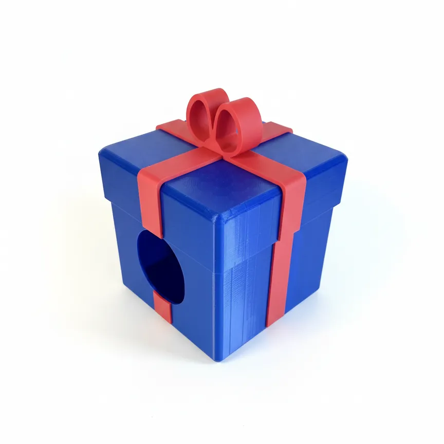 Niborprints cadeauhuis schuilhuis rood-goud 20cm