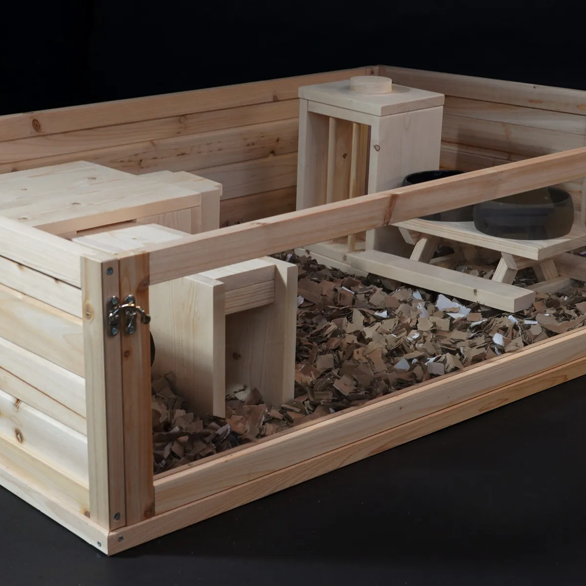 Jouw Cavia Open Home wood S houten caviaverblijf uitbreidbaar