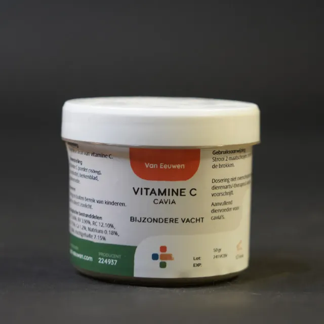 Jouw Cavia Vitamine C supplement bijzondere vacht teddy skinny