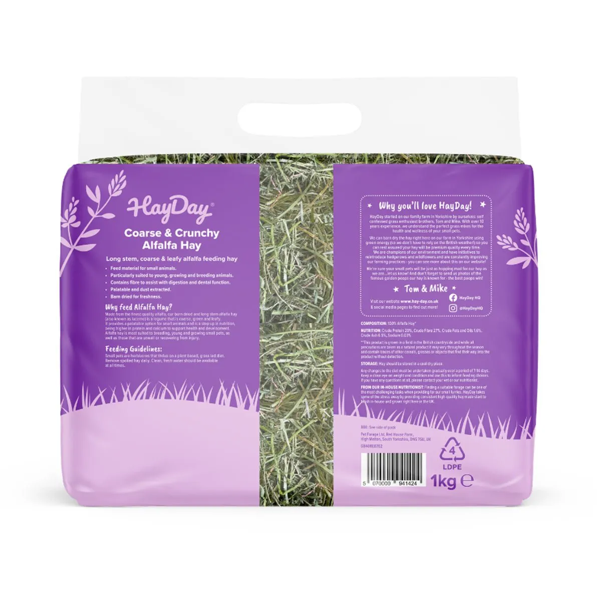 HayPigs HayDay Alfalfa hooi 1kg calciumrijk