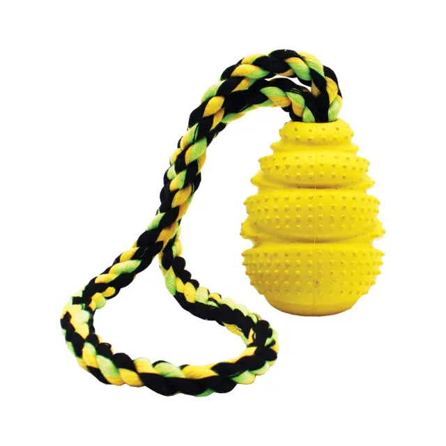 Nature First Grrrelli Rope Tugger hondenspeelgoed small rubber