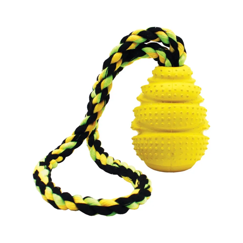 Nature First Grrrelli Rope Tugger hondenspeelgoed small rubber