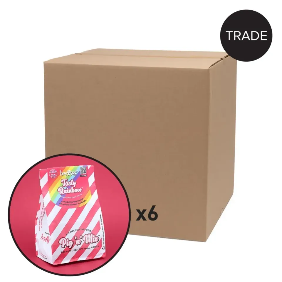 HayPigs Tasty Rainbow snack 6x100g bloemenmix kleurrijk