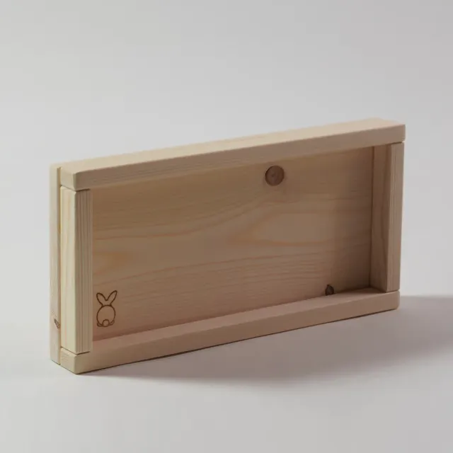 Jouw Konijn Originals Kruidenschaal Wood M voerschaal onbewerkt hout