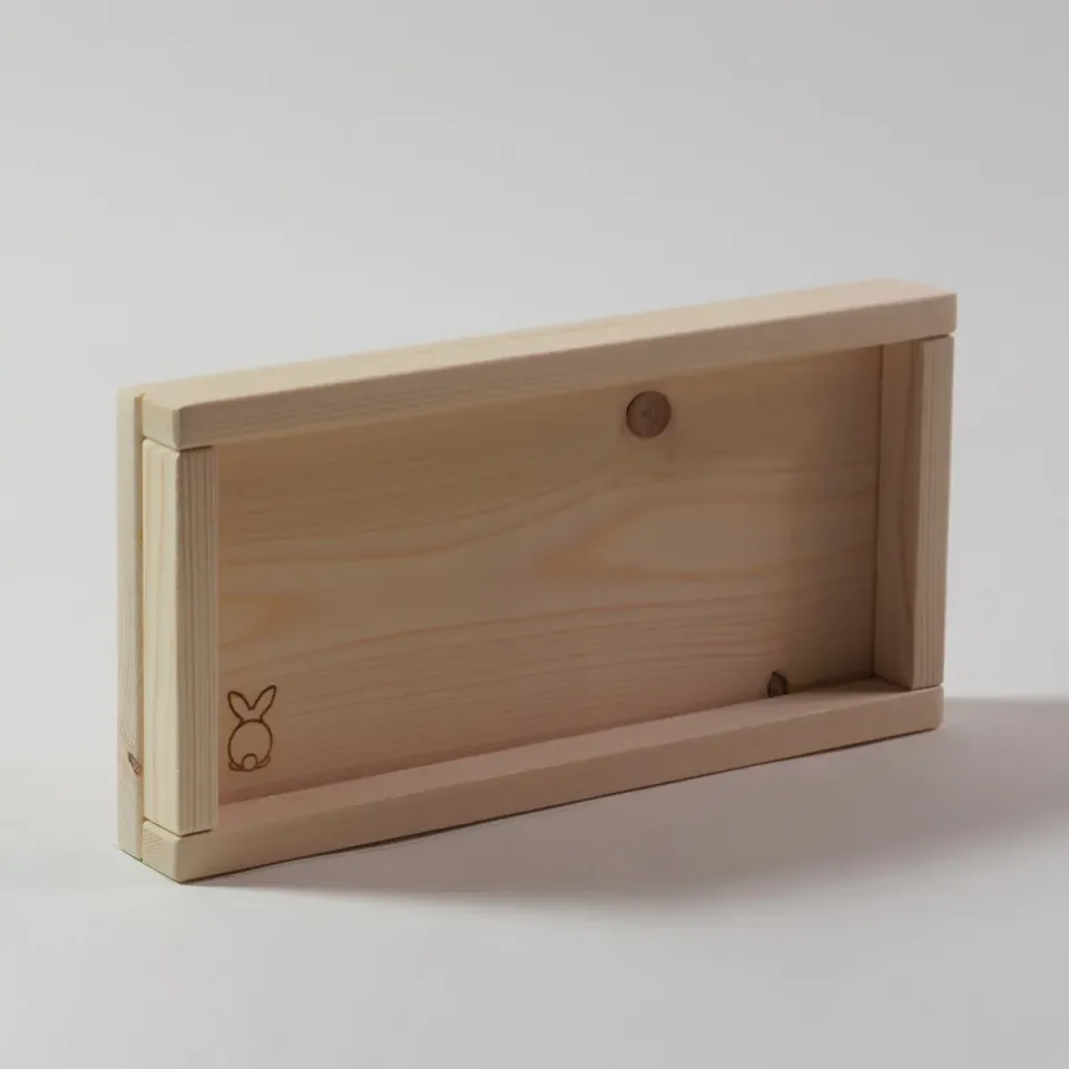 Jouw Konijn Originals Kruidenschaal Wood M voerschaal onbewerkt hout