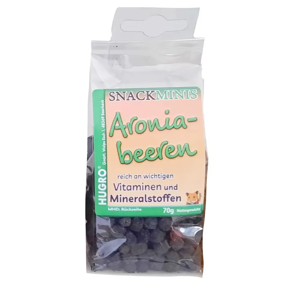 Hugro Minis Aroniabeeren bessensnack 70 gr gedroogd fruit