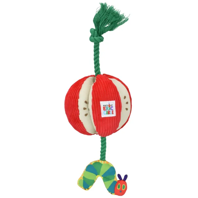 Nature First Very Hungry Caterpillar Apple touwspeeltje met piep