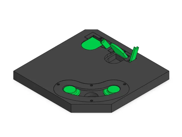 Niborprints Magnetische Speelgoedplank 2.0 foerageerspeelgoed zwart forest green