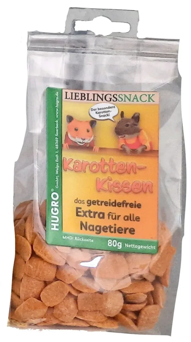 Lieblingssnack Karottenkissen wortelsnack 80gr knaagdier