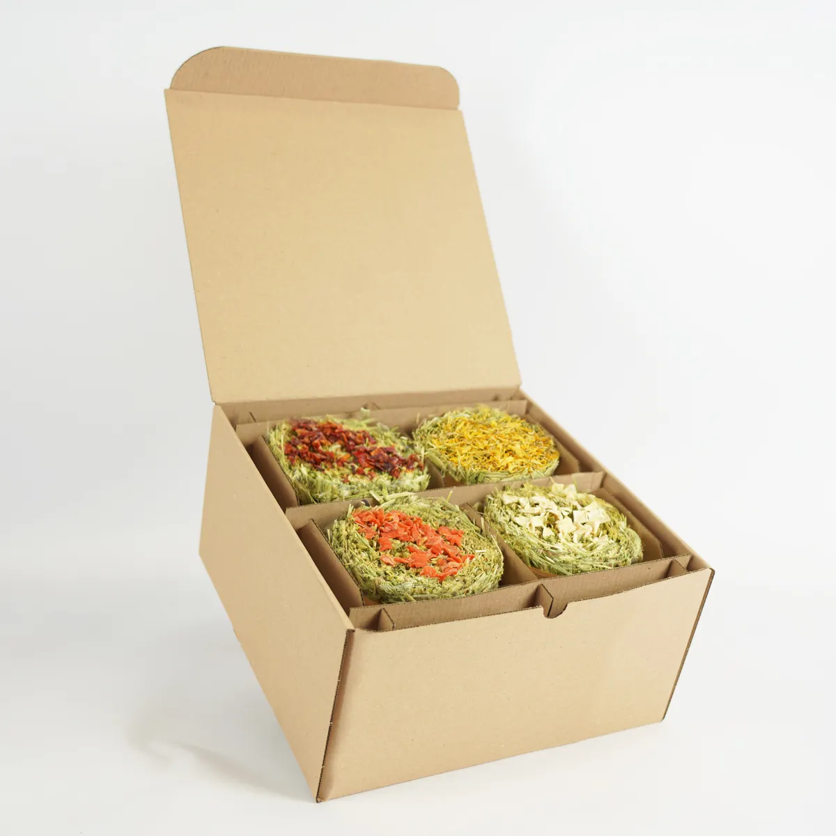 Jouw Konijn Originals Hay Cake Box hooirol set van 2 met topping
